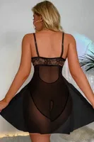 Siyah Açık Detaylı Babydoll Bella Notte 15035 Siyah görsel 4
